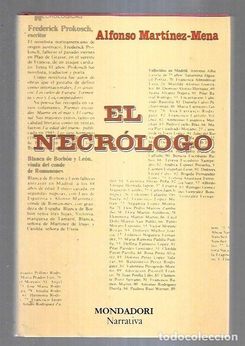 Libros: NECROLOGO - EL - MARTINEZ-MENA, ALFONSO - Foto 2