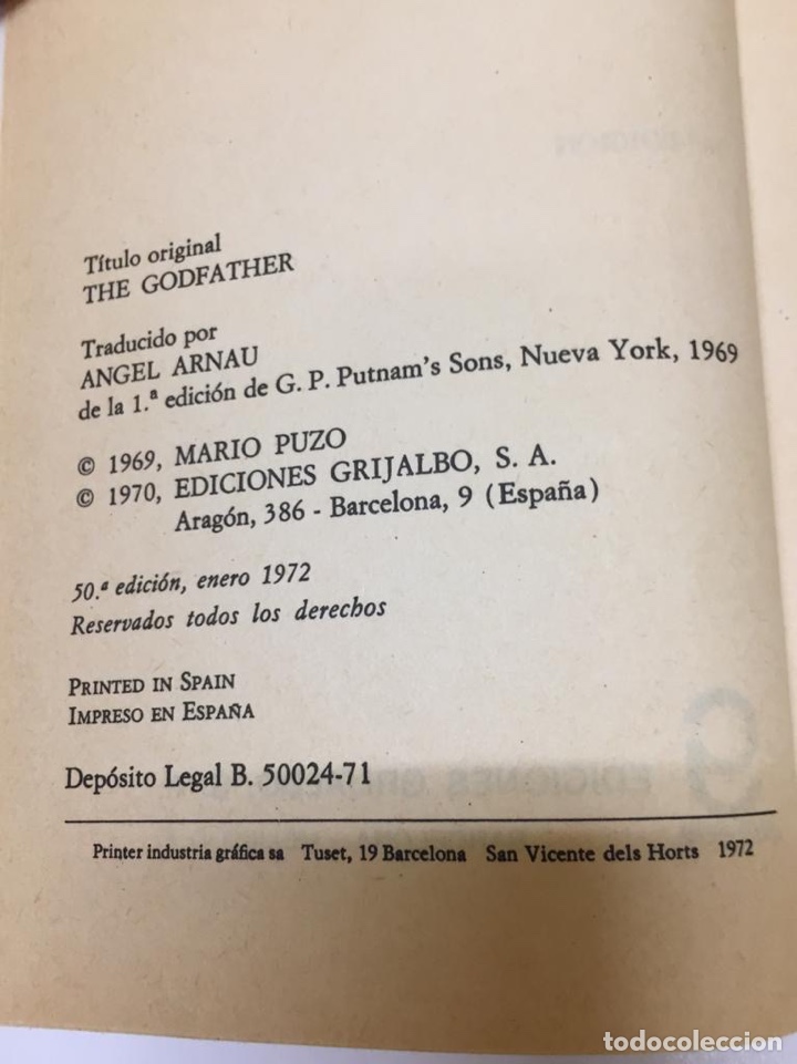 Libros: El padrino de Mario Puzo - Foto 3