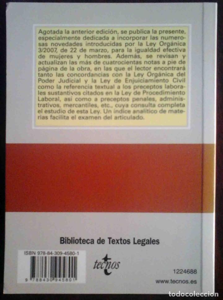 Libros: Ley de procedimiento laboral - 13&ordf; Ed. 2007 - Ed. Tecnos. - Foto 2
