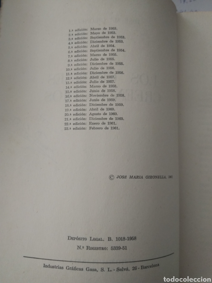 Libros: LOS CIPRESES CREEN EN DIOS/JOS&Eacute; MAR&Iacute;A GIRONELLA - Foto 8