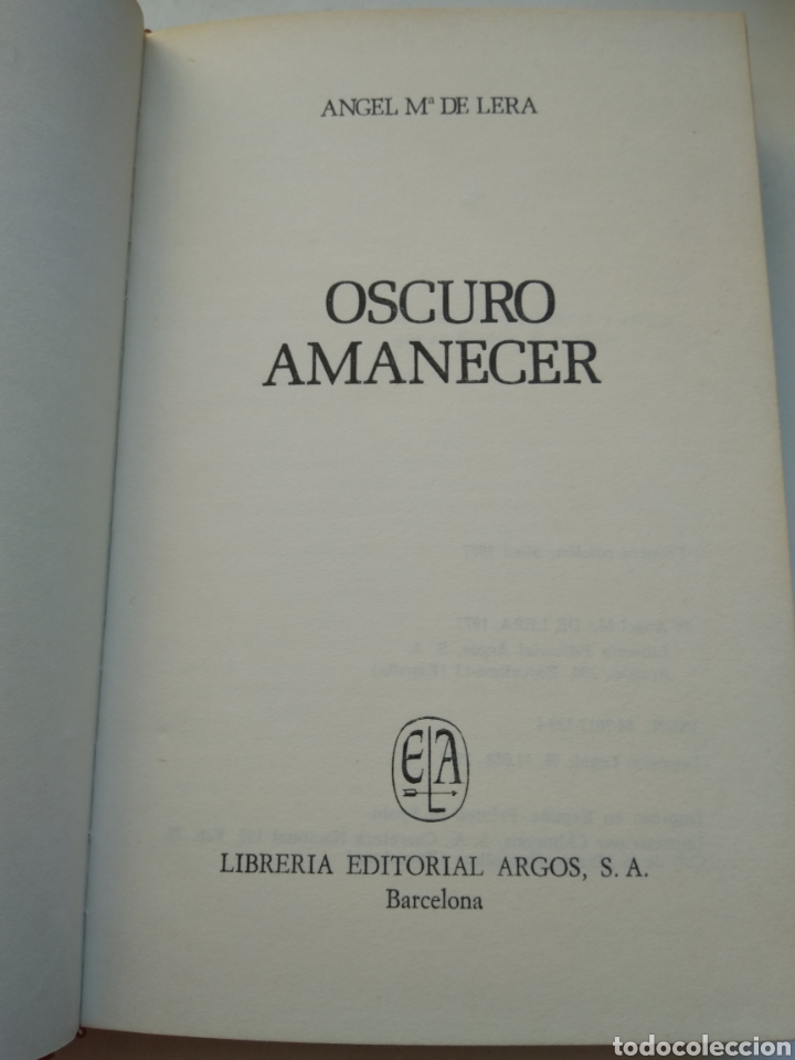 Libros: OSCURO AMANECER/ANGEL M&ordf; DE LERA - Foto 2