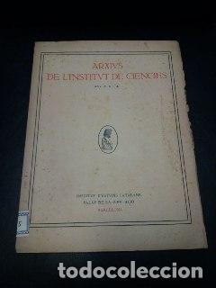 Libros: Arxius de lInstitut de Ciencies. Any IV, n&ordm; 4. - Foto 1