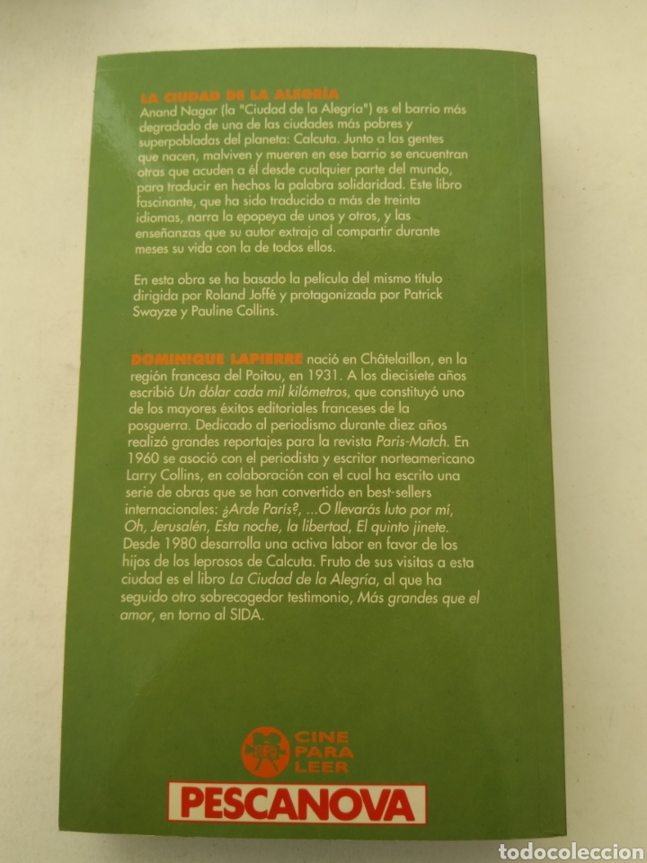 Libros: LA CIUDAD DE LA ALEGR&Iacute;A/DOMINIQUE LAPIERRE - Foto 2