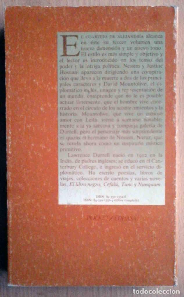 Libros: Mountolive (Lawrence Durrell) El cuarteto de Alejandr&iacute;a. Edhasa 1986 - Foto 3