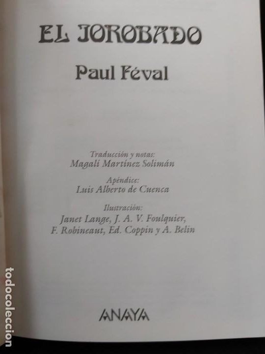 Libros: El Jorobado . Paul Feval . Anaya - Foto 5