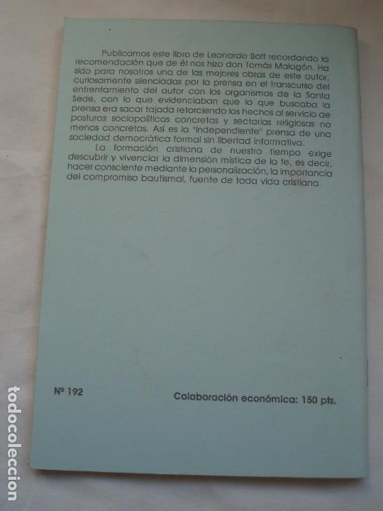 Libros: GRACIA Y LIBERACION. I . LA VOZ DE LOS SIN VOZ LEONARDO BOFF - Foto 2