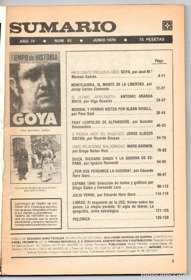 B&uuml;cher: GOYA (REVISTA TIEMPO DE HISTORIA, A&Ntilde;O IV, N&ordm; 43, JUNIO 1978) - VV.AA. (Reproducimos imagen del Sumar