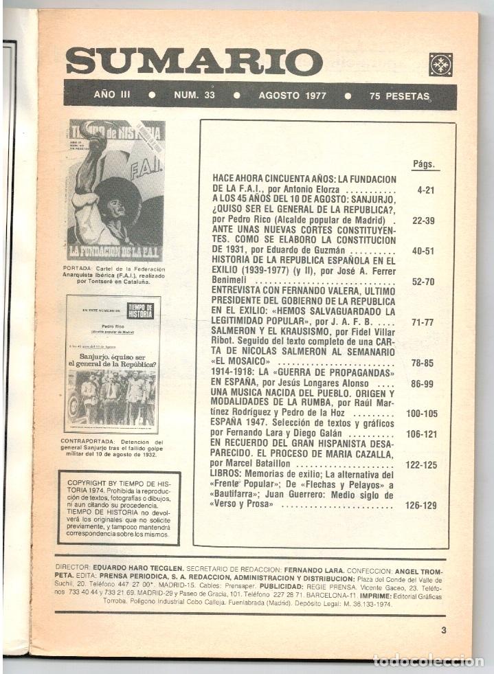 B&uuml;cher: LA FUNDACI&Oacute;N DE LA F.A.I. (REVISTA TIEMPO DE HISTORIA, A&Ntilde;O III, N&ordm; 33, AGOSTO 1977) - VV.AA. (Reprod