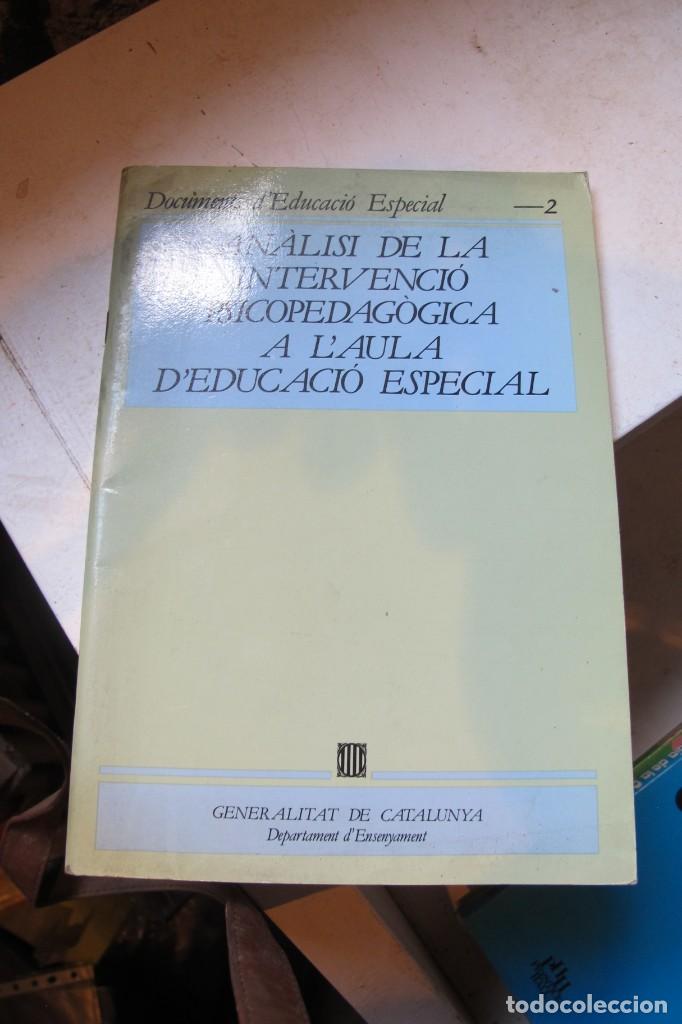 Livres: ANALISIS DE LA INTERVENCIO PSICOPEDAGOGICA A L'AULA D'EDUCACIO ESPECIAL. DOC D'EDUCACIO ESPECIAL 2