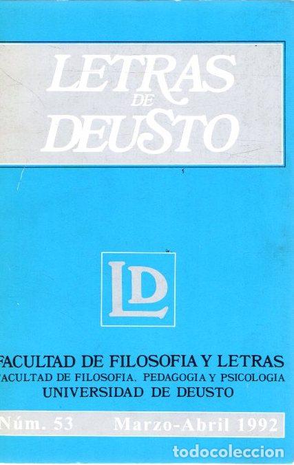 Libros: Letras de Deusto, n&ordm; 53 - NO CONSTA AUTOR - Foto 1