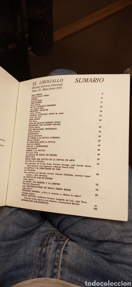 Libros: El urogallo. A&ntilde;o VI numero 39 de mayo-junio de 1975 - Foto 2