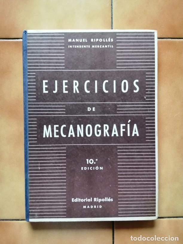 Libros: MANUEL RIPOLLES - EJERCICIOS DE MECANOGRAFIA 1965 - Foto 1