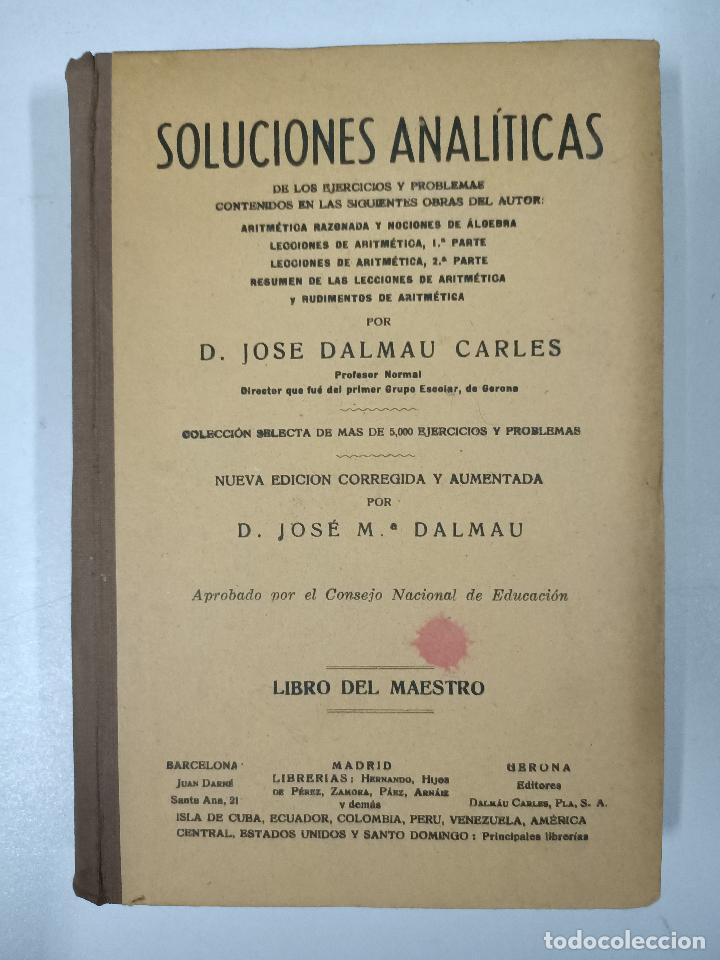 Libros: Soluciones anal&iacute;ticas / Jose Dalmau Carles - Foto 1