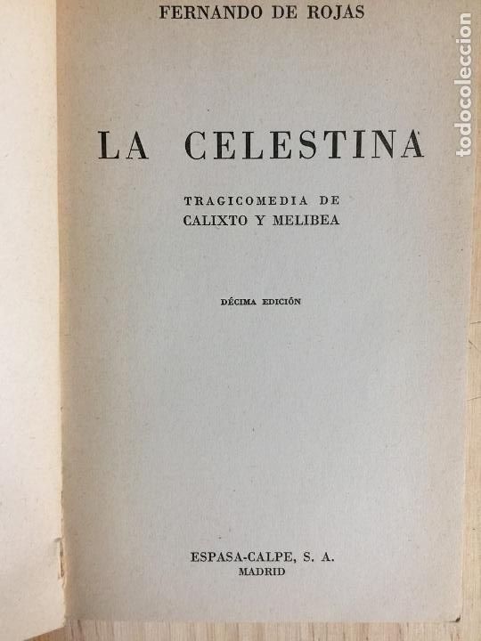 Libros: La celestina - Fernando de Rojas - Foto 4
