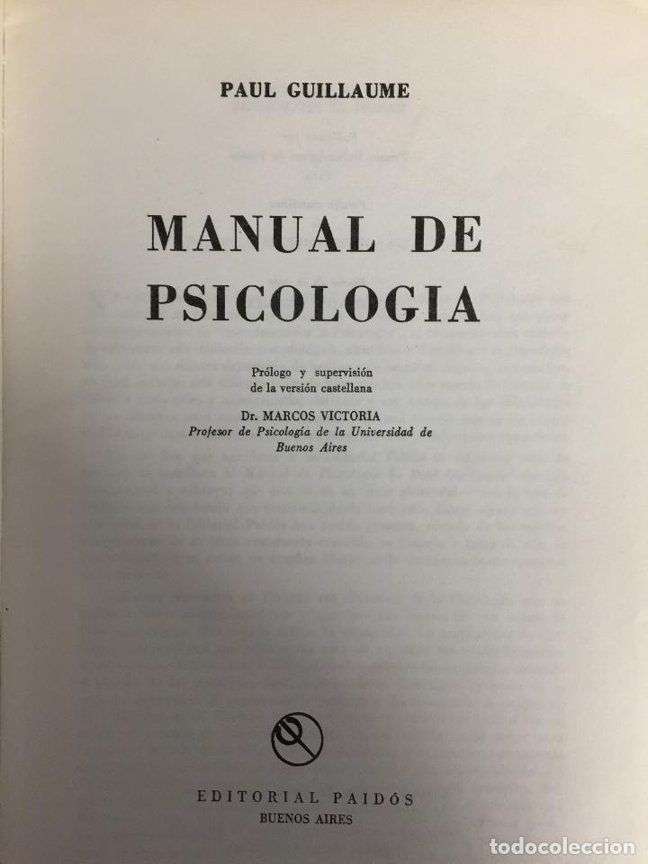 Libros: Manual de psicolog&iacute;a Vol. 2 - P. Guillaume - Foto 3