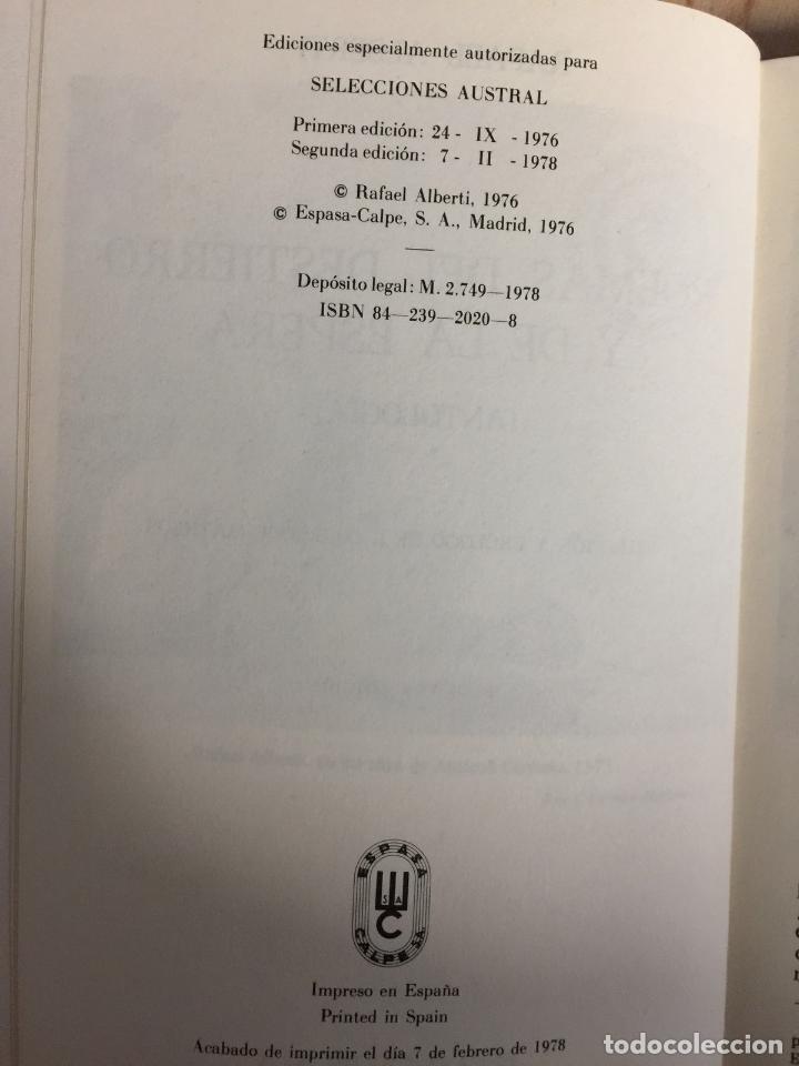 Libros: POEMAS DEL DESTIERRO Y DE LA ESPERA - Rafael Albert&iacute; - Foto 2