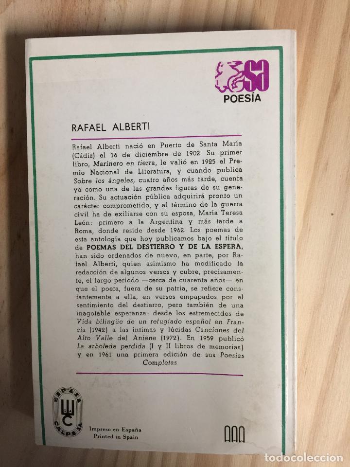 Libros: POEMAS DEL DESTIERRO Y DE LA ESPERA - Rafael Albert&iacute; - Foto 4