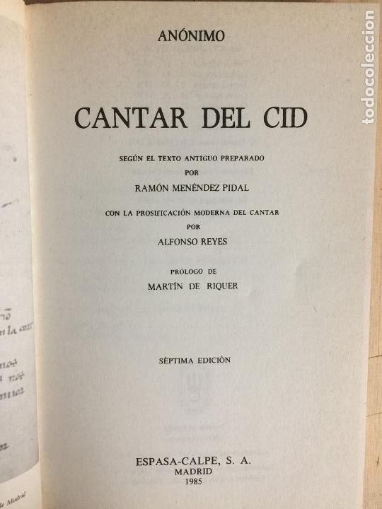 Libros: Cantar del Cid - Foto 3
