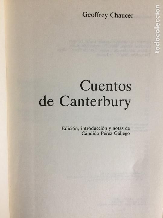 Libros: Cuentos de Canterbury - Geoffrey Chaucer - Foto 2