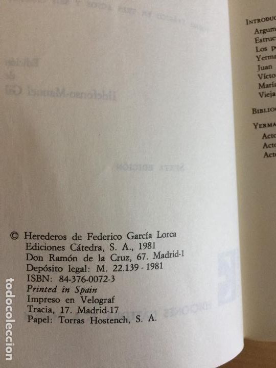 Libros: Yerma - Federico Garcia Lorca - Foto 4