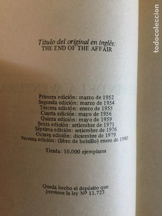 Libros: El fin de la aventura - Graham Greene - Foto 2