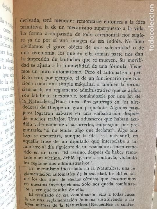 Libros: LA RISA. Ensayo sobre la Significaci&oacute;n de lo C&oacute;mico. - Henri Bergson - Foto 4