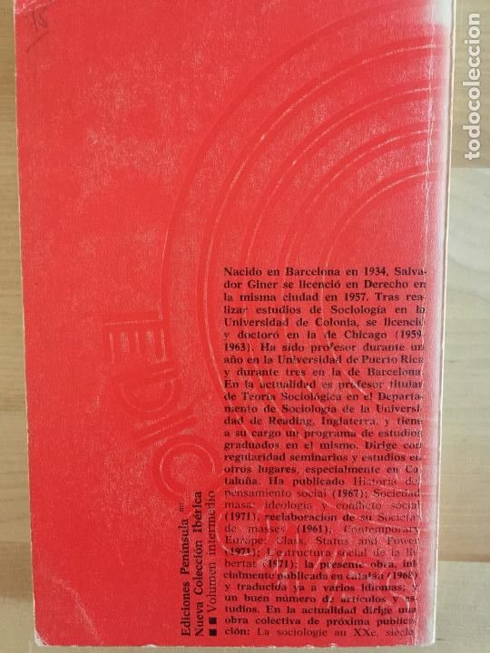 Libros: Sociologia - Salvador Giner - Foto 4