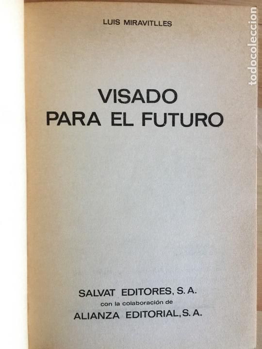 Libros: Visado para el futuro - Luis Miravitlles - Foto 2