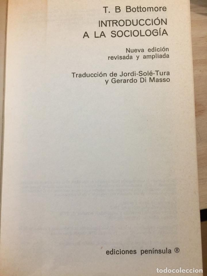 Libros: Introducci&oacute;n a la sociolog&iacute;a - T. B. Bottomore - Foto 3