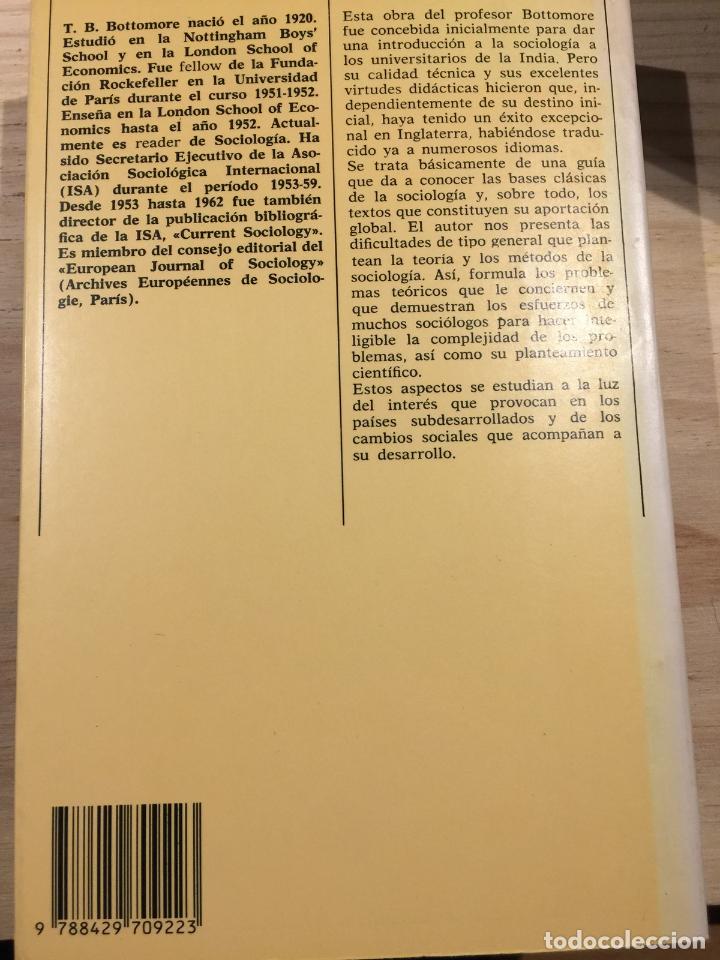 Libros: Introducci&oacute;n a la sociolog&iacute;a - T. B. Bottomore - Foto 5