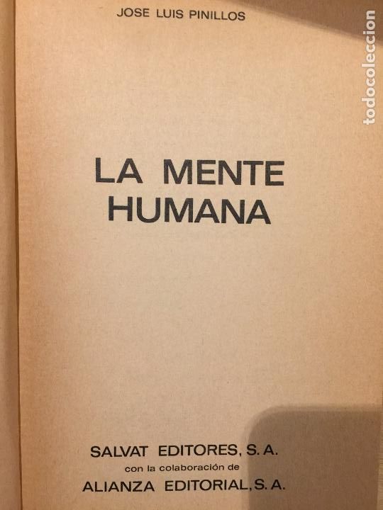 Libros: La mente humana - Jose Luis Pinillos - Foto 2