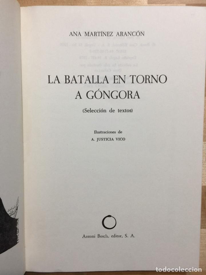 Libros: La batalla en torno a gongora - Ana Martinez Arancon - Foto 3