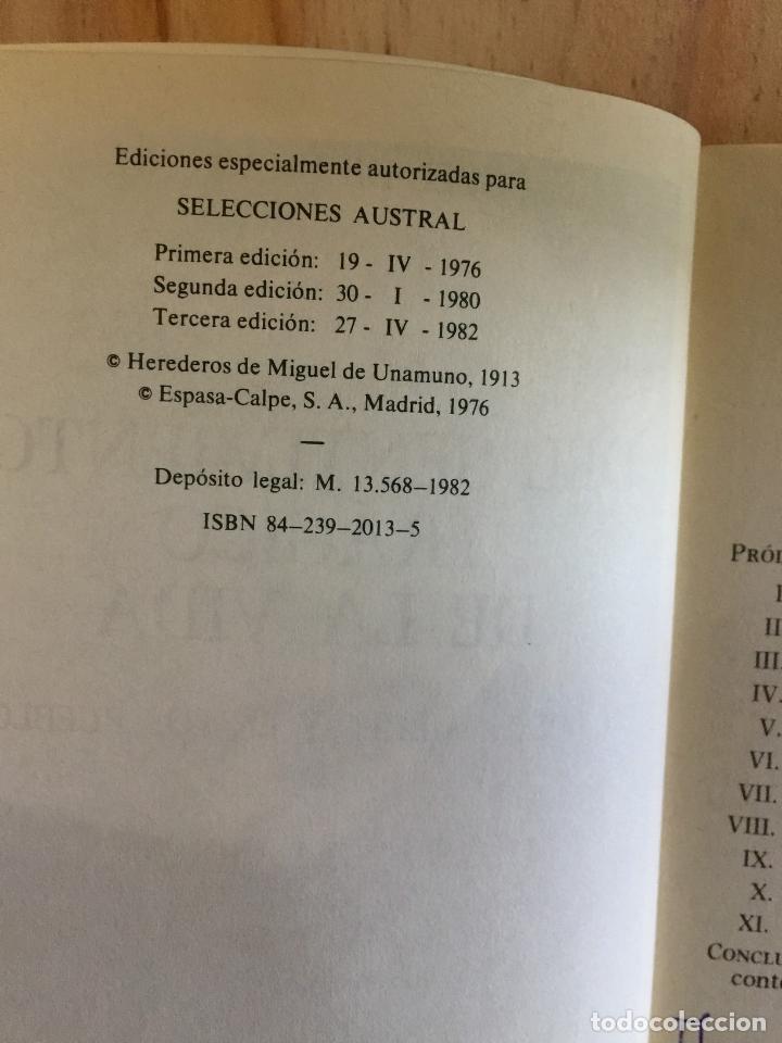 Libros: Del sentimiento tragico de la vida - Miguel de Unamuno - Foto 3