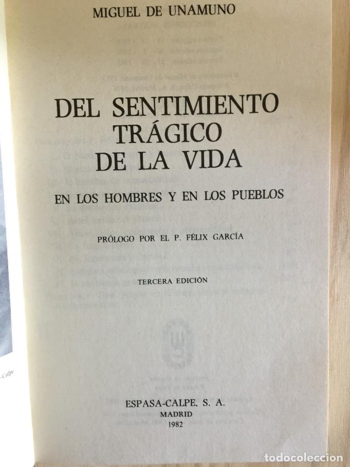 Libros: Del sentimiento tragico de la vida - Miguel de Unamuno - Foto 5