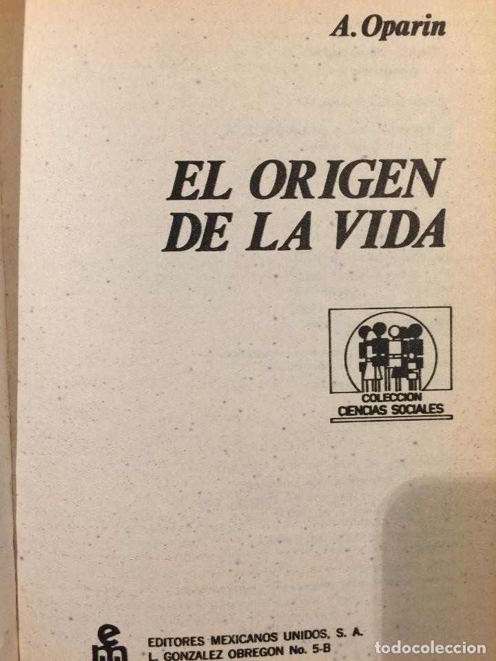 Libros: Origen de la vida - A. Oparin - Foto 2