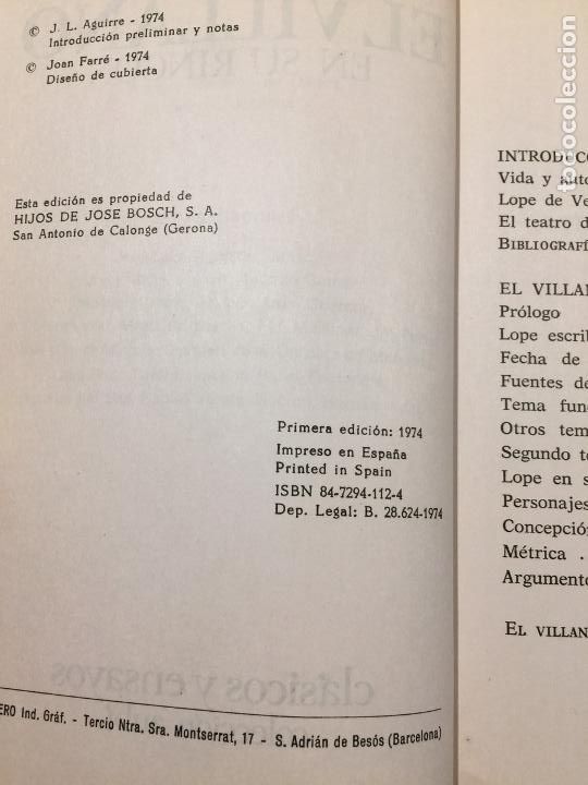 Libros: El villano en su rincon - Lope de Vega - Foto 3