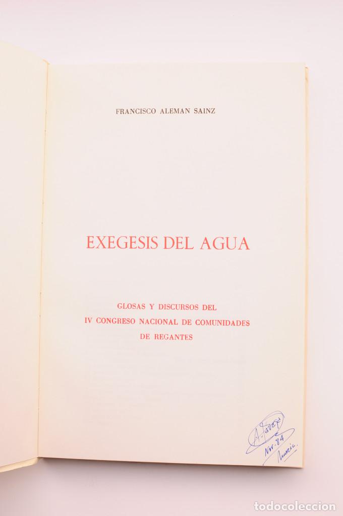 Libros: Ex&eacute;gesis del agua - ALEM&Aacute;N SAINZ, Francisco - Foto 2