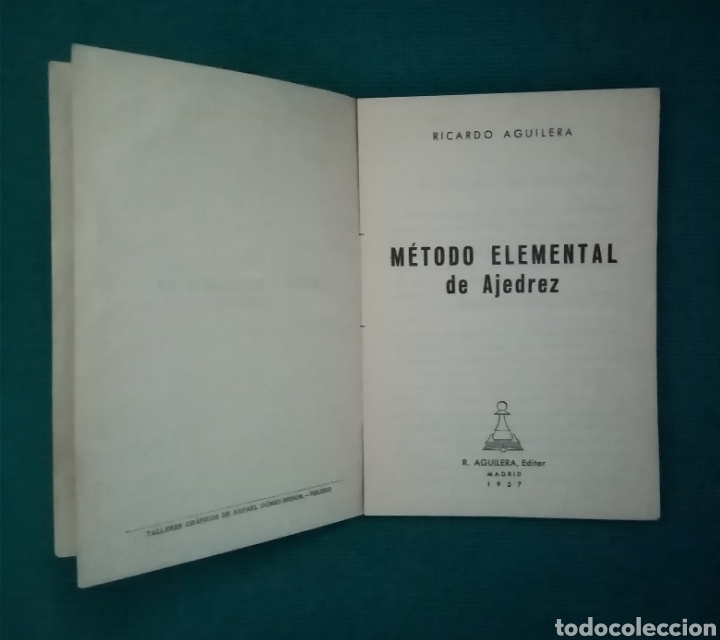 Libros: 1957 Libro. M&eacute;todo elemental de ajedrez. Ricardo Aguilera, Editor Madrid. Pp 97. - Foto 4