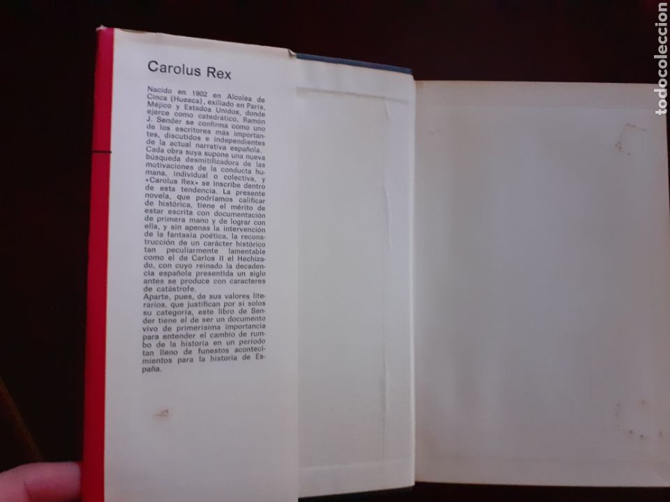 Libros: CAROLUS REX. Ram&oacute;n J. Sender. Ediciones Destino - Foto 3