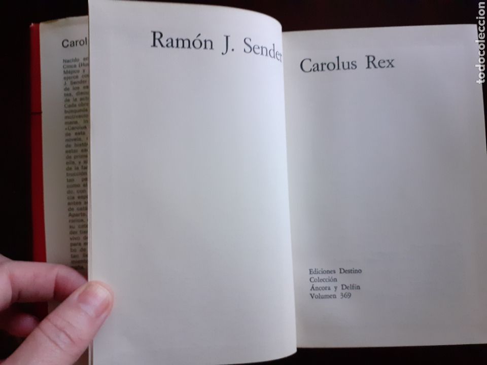 Libros: CAROLUS REX. Ram&oacute;n J. Sender. Ediciones Destino - Foto 4