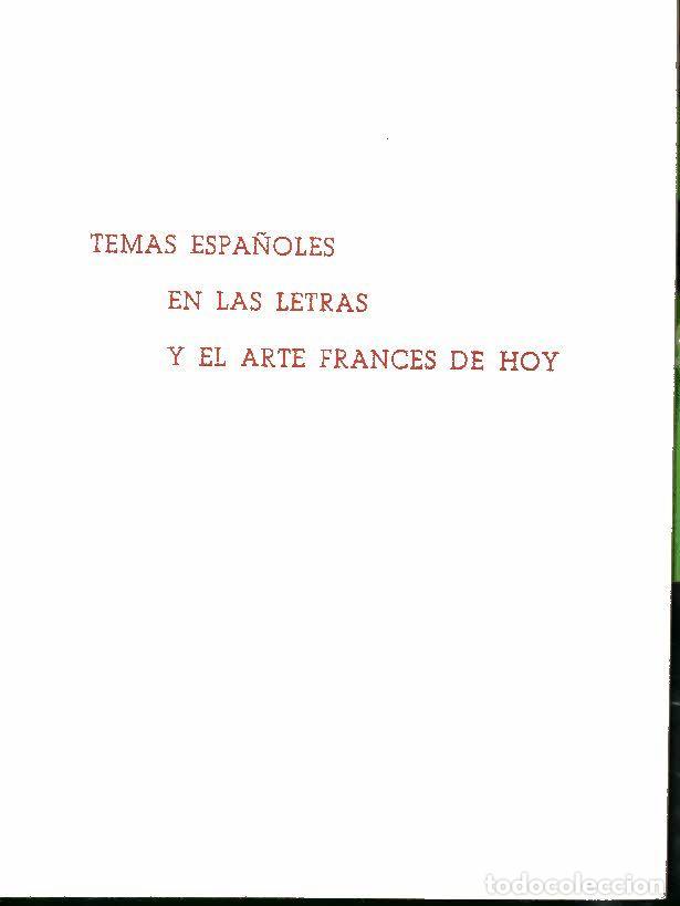 Libros: TEMAS ESPA&Ntilde;OLES EN LAS LETRAS Y EL ARTE FRANCES DE HOY. - ANONIMO. - Foto 1