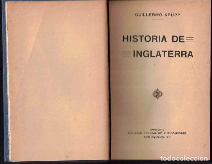Libros: HISTORIA DE INGLATERRA. - KRUPP, Guillermo. - Foto 1