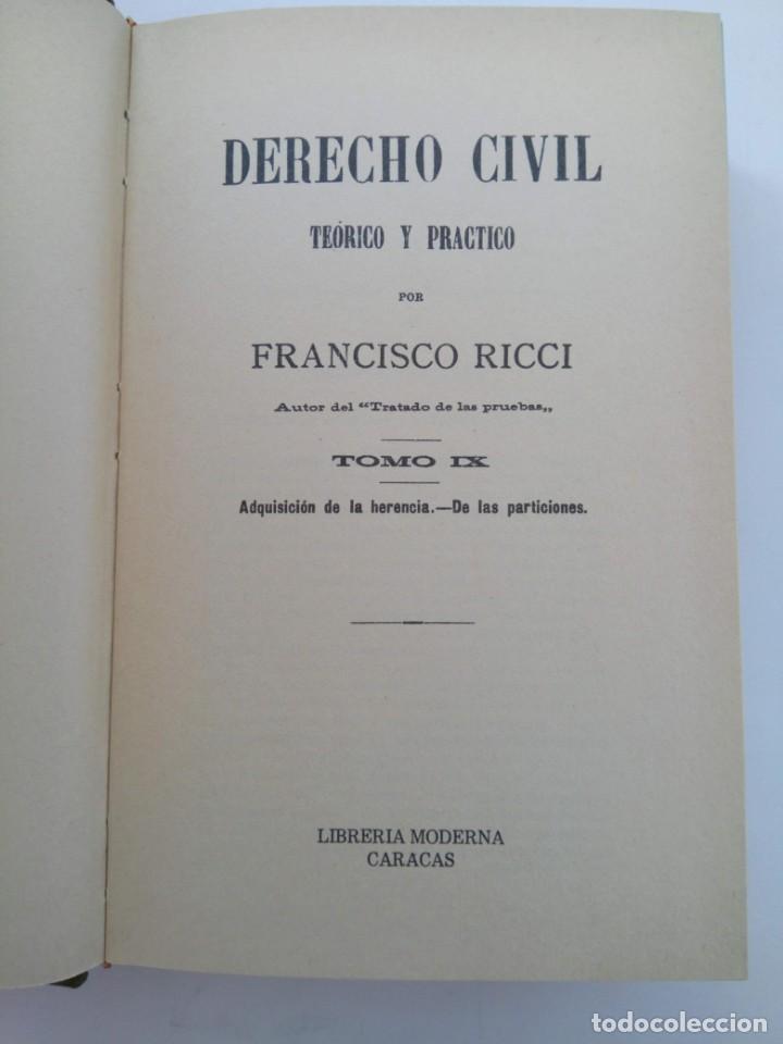 B&uuml;cher: DERECHO CIVIL IX ADQUISICI&Oacute;N DE LA HERENCIA - F. RICCI