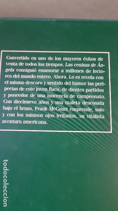 Libros: FRANK McCOURT - LO ES - Circulo de lectores -TAPA DURA - COMO NUEVO - Foto 2