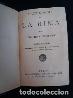 Libros: Diccionario de la rima. - PE&Ntilde;ALVER, Juan: - Foto 3