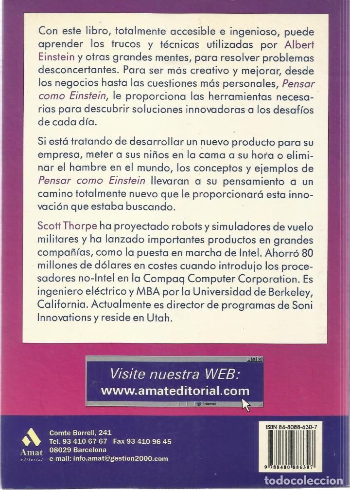 Libros: PENSAR COMO EINSTEIN. (Scott Thorpe). AMAT EDITORIAL - Foto 2