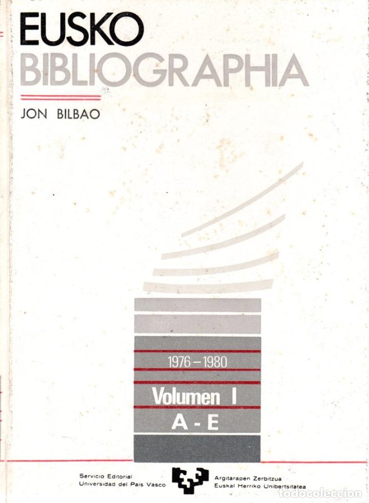Libros: Eusko bibliographia. 3 vol. - Bilbao, Jon - Foto 1