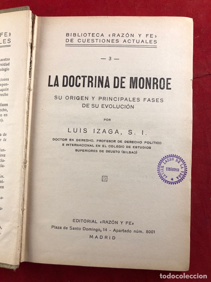 Libros: Cuestiones actuales raz&oacute;n y fe - la doctrina de monroe - Foto 2