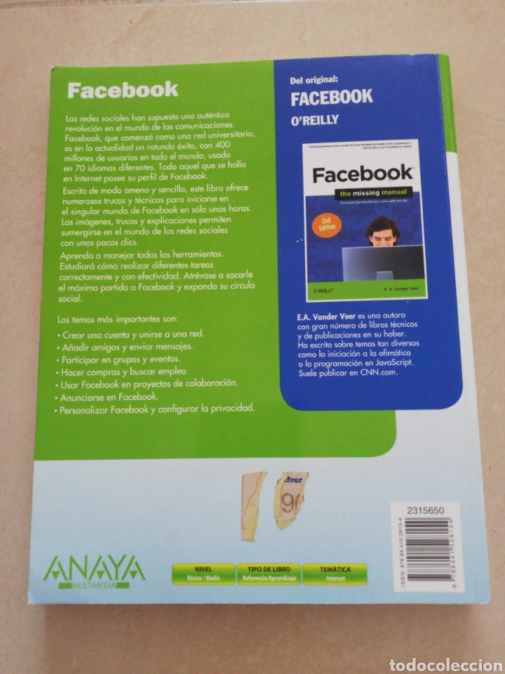 Libros: Facebook, E. A. Vander Veer, Anaya Multimedia OReilly - Foto 2