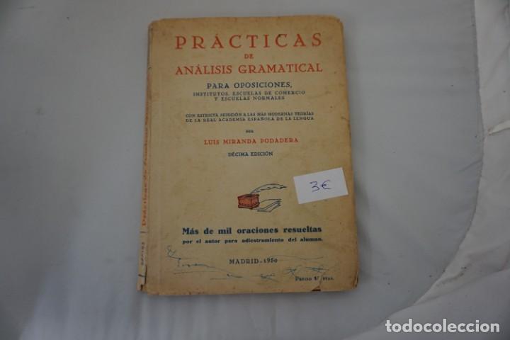 Libros: 20A - PRACTICAS DE ANALISIS GRAMATICAL X EDICION PARA OPOSICIONES - LUIS MIRANDA PODADERA / MADRID - Foto 1
